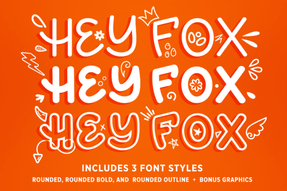 Hey Fox Rounded Font Trio: A Playful Typeface for Marketers