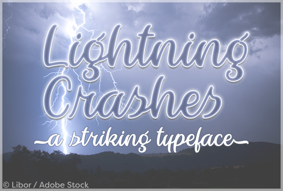 Lightning Crashes Font Adds Style to Your Web Projects