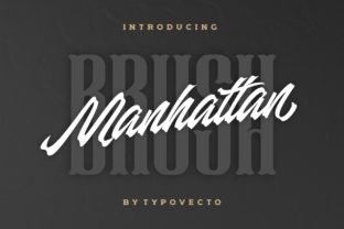 Manhattan Brush Font: A Creative Typeface for Makers and Sellers